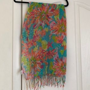 Lilly Pulitzer silk and cashmere scarf never worn